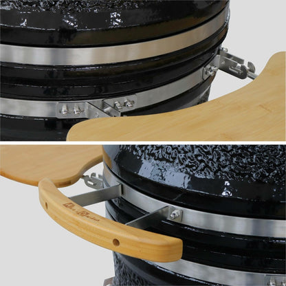  Barbecue Charbon En Céramique. Kamado ø 57cm. Avec Chariot. Garde Au Chaud. Récupérateur De Cendre Et Housse. Tablettes Rétractables