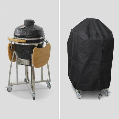  Barbecue Charbon En Céramique. Kamado ø 57cm. Avec Chariot. Garde Au Chaud. Récupérateur De Cendre Et Housse. Tablettes Rétractables