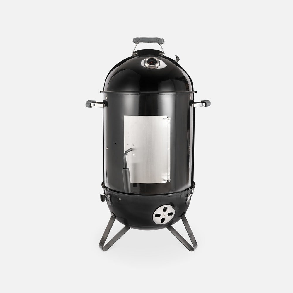  Barbecue Fumoir Au Charbon De Bois ø44cm – Jacques – Smoker Premium Avec Aérateurs. Fumoir. Gril. Boite De Fumage. Noir