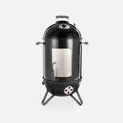  Barbecue Fumoir Au Charbon De Bois ø44cm – Jacques – Smoker Premium Avec Aérateurs. Fumoir. Gril. Boite De Fumage. Noir