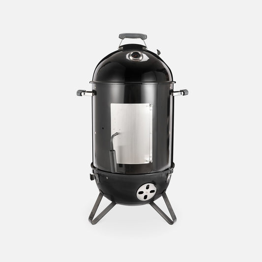  Barbecue Fumoir Au Charbon De Bois ø44cm – Jacques – Smoker Premium Avec Aérateurs. Fumoir. Gril. Boite De Fumage. Noir
