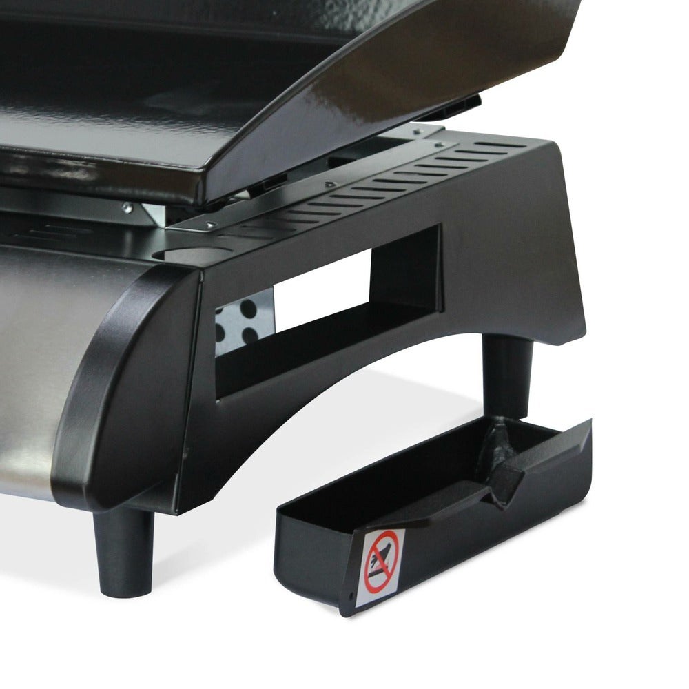  Plancha Au Gaz 3 Feux - Porthos 3 Brûleurs - 7.5 Kw. Barbecue. Cuisine Extérieure. Grande Plaque émaillée. Inox