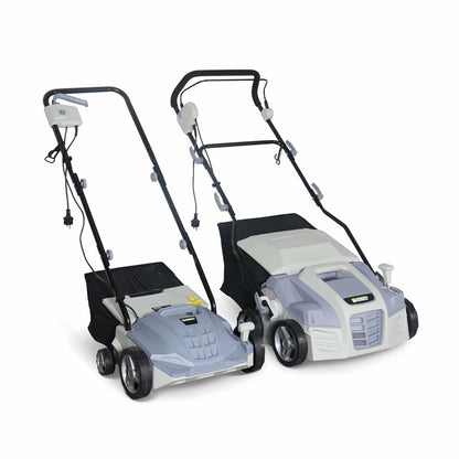 Voltr - Scarificateur électrique Gazon 1800w - Outil 2en1 Aérateur Et Démousseur Pelouse. 2 Rouleaux : Couteaux Et Griffes.