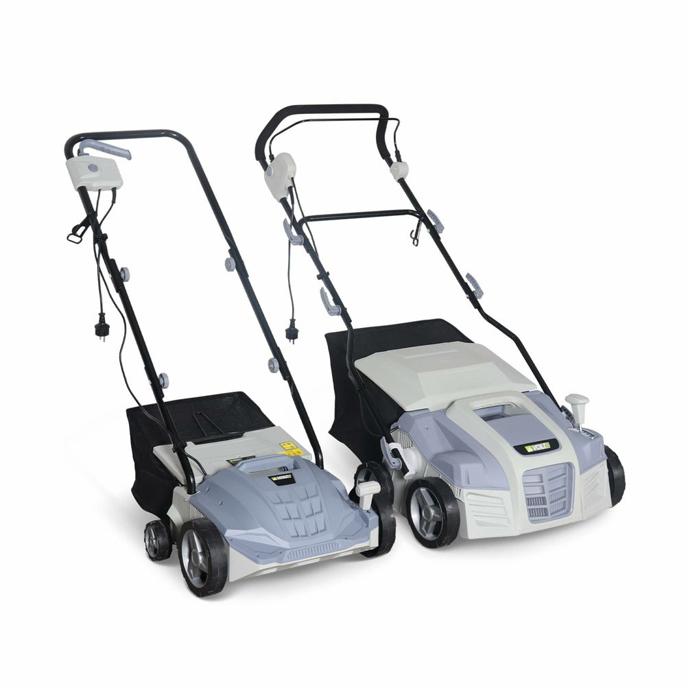  Voltr - Scarificateur électrique Gazon 1500w - Outil 2en1 Aérateur Et Démousseur Pelouse. 2 Rouleaux : Couteaux Et Griffe.