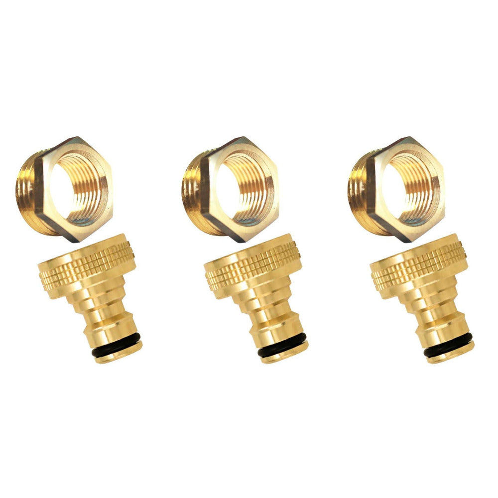  Nez De Robinet Femelle Automatique Avec Réduction En Laiton (lot De 3)