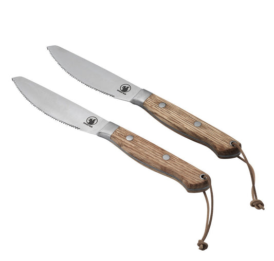  Morso Culina - Set De Couteau à Steak Avec Manche Bois - 2 Pièces
