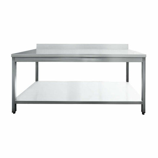  Table à Plancha Tout Inox 2 Plateaux Longueur 120 Cm