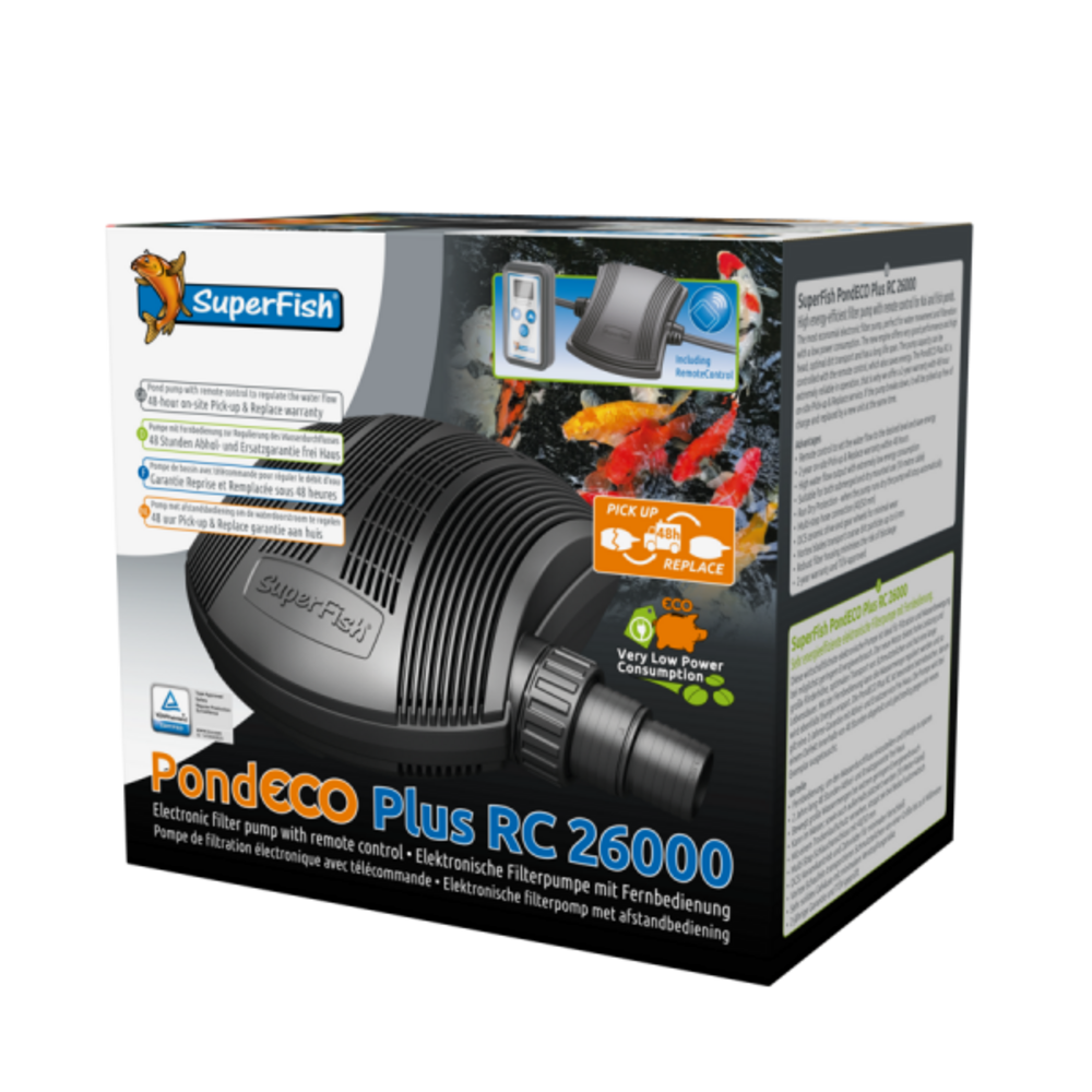 SuperFish Pond Eco Plus Rc 26000 Variateur (15800 à 25100 L/h)
