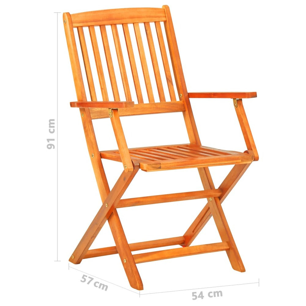 VIDAXL Ensemble De Jardin Pliable En Acacia