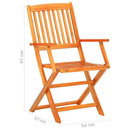 VIDAXL Ensemble De Jardin Pliable En Acacia