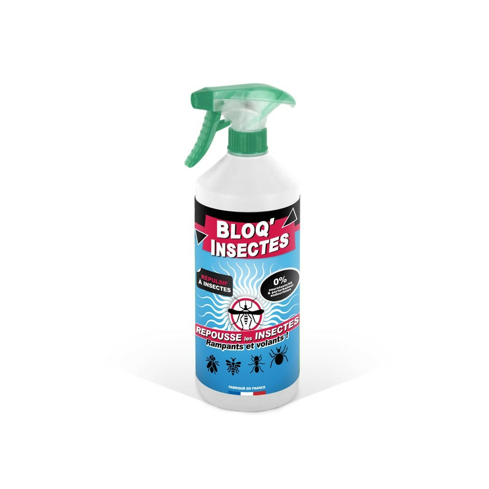  Répulsif Spray 1l Nouvelle Formule - Repousse Insectes Volants & Rampants - Fabriqué En France
