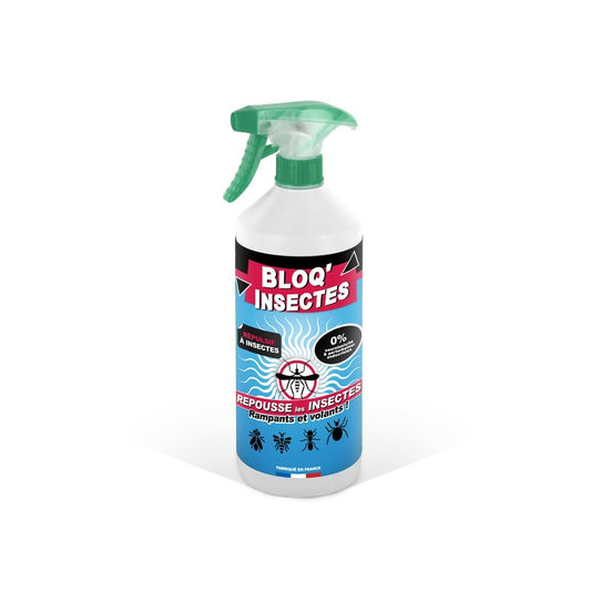 Répulsif Spray 1l Nouvelle Formule - Repousse Insectes Volants & Rampants - Fabriqué En France