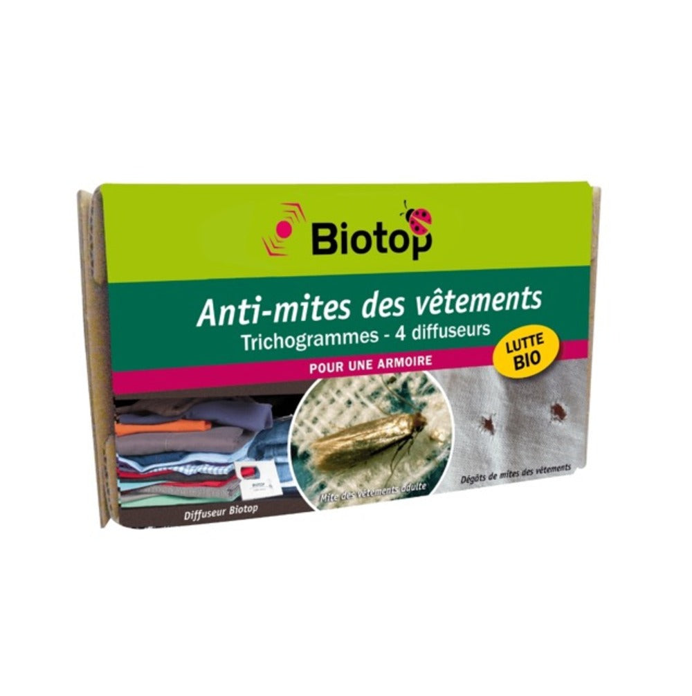  Trichogrammes Anti-mites Des Vêtements - 4 Diffuseurs