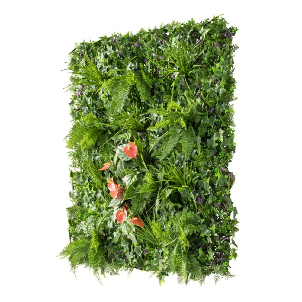  Mur Végétal Artificiel Extérieur Et Intérieur Prêt à Poser 1m X 1m Tropical