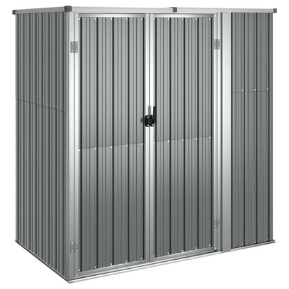 VIDAXL Abri à Outils De Jardin Gris 161x89x161 Cm Acier Galvanisé