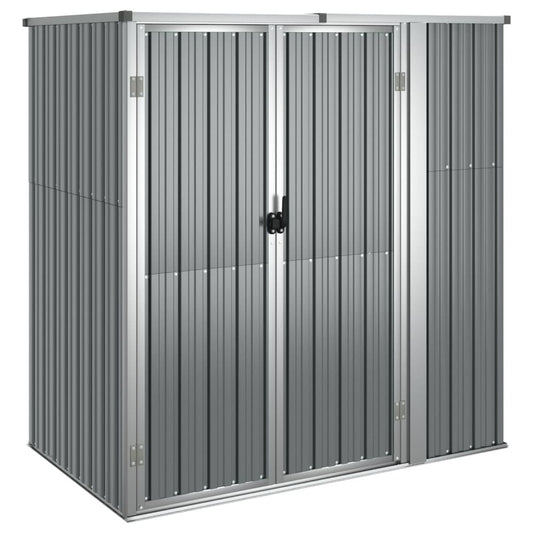 VIDAXL Abri à Outils De Jardin Gris 161x89x161 Cm Acier Galvanisé