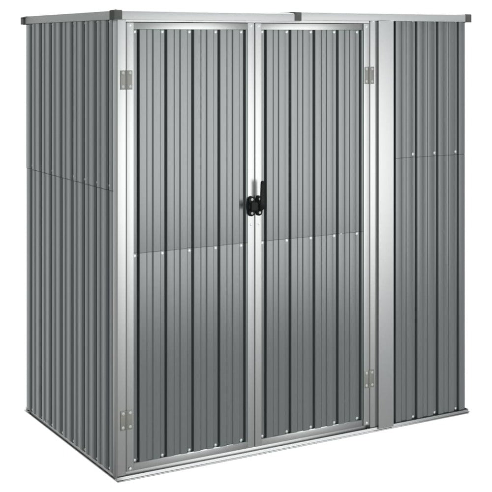 VIDAXL Abri à Outils De Jardin Gris 161x89x161 Cm Acier Galvanisé
