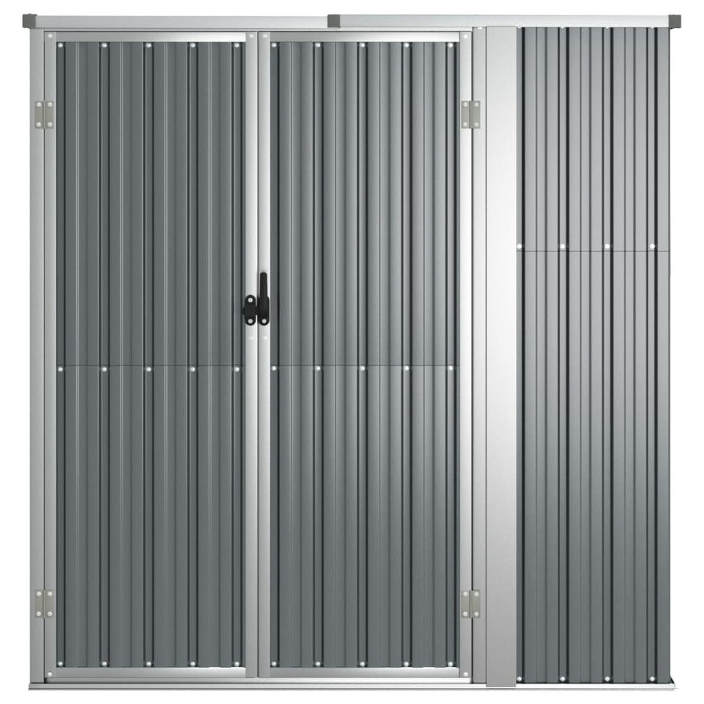 VIDAXL Abri à Outils De Jardin Gris 161x89x161 Cm Acier Galvanisé