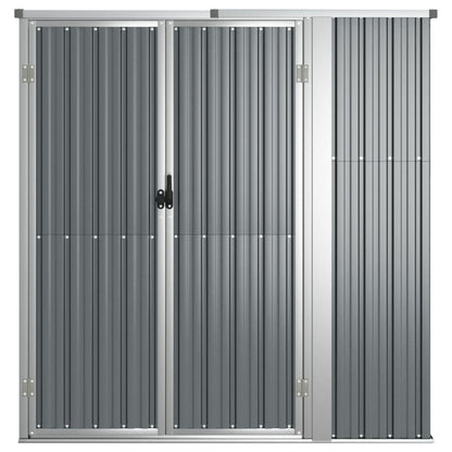 VIDAXL Abri à Outils De Jardin Gris 161x89x161 Cm Acier Galvanisé