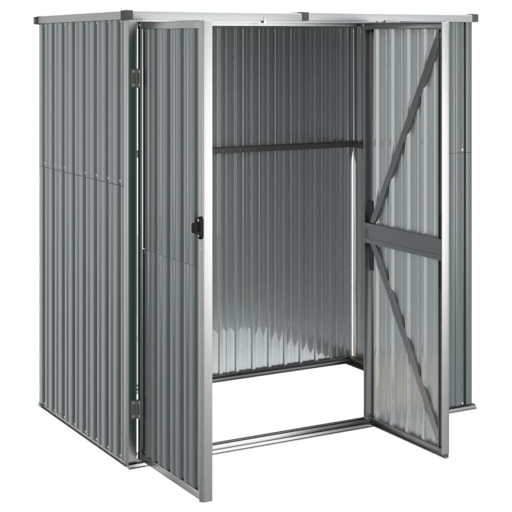 VIDAXL Abri à Outils De Jardin Gris 161x89x161 Cm Acier Galvanisé
