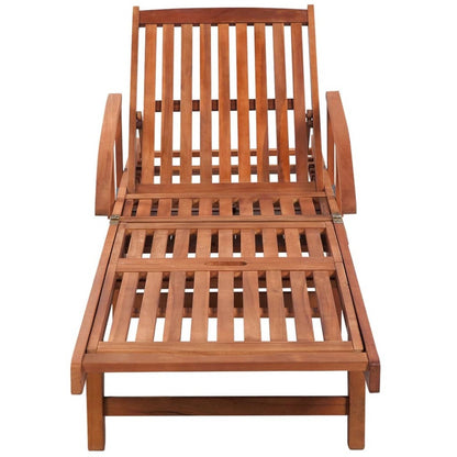 VIDAXL Chaise Longue Avec Coussin Bois D'acacia Solide