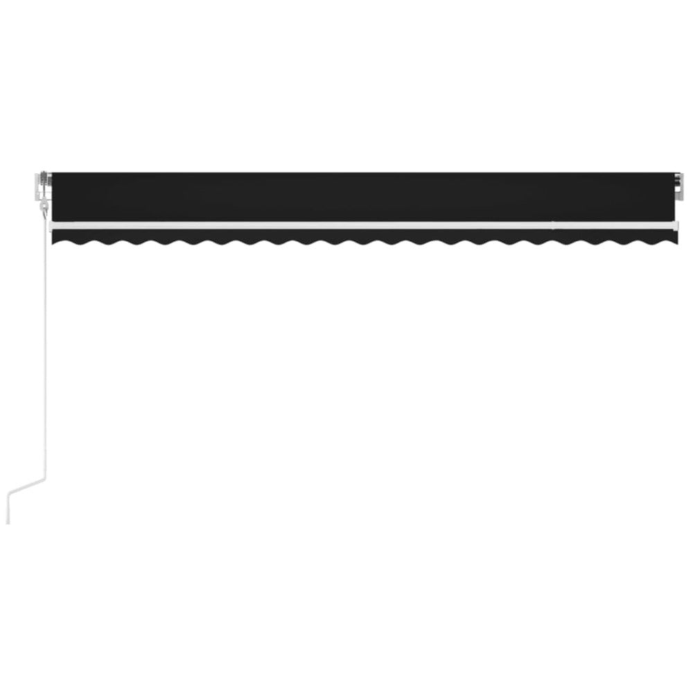 VIDAXL Auvent Automatique Et Capteur De Vent/led 500x300 Cm Anthracite