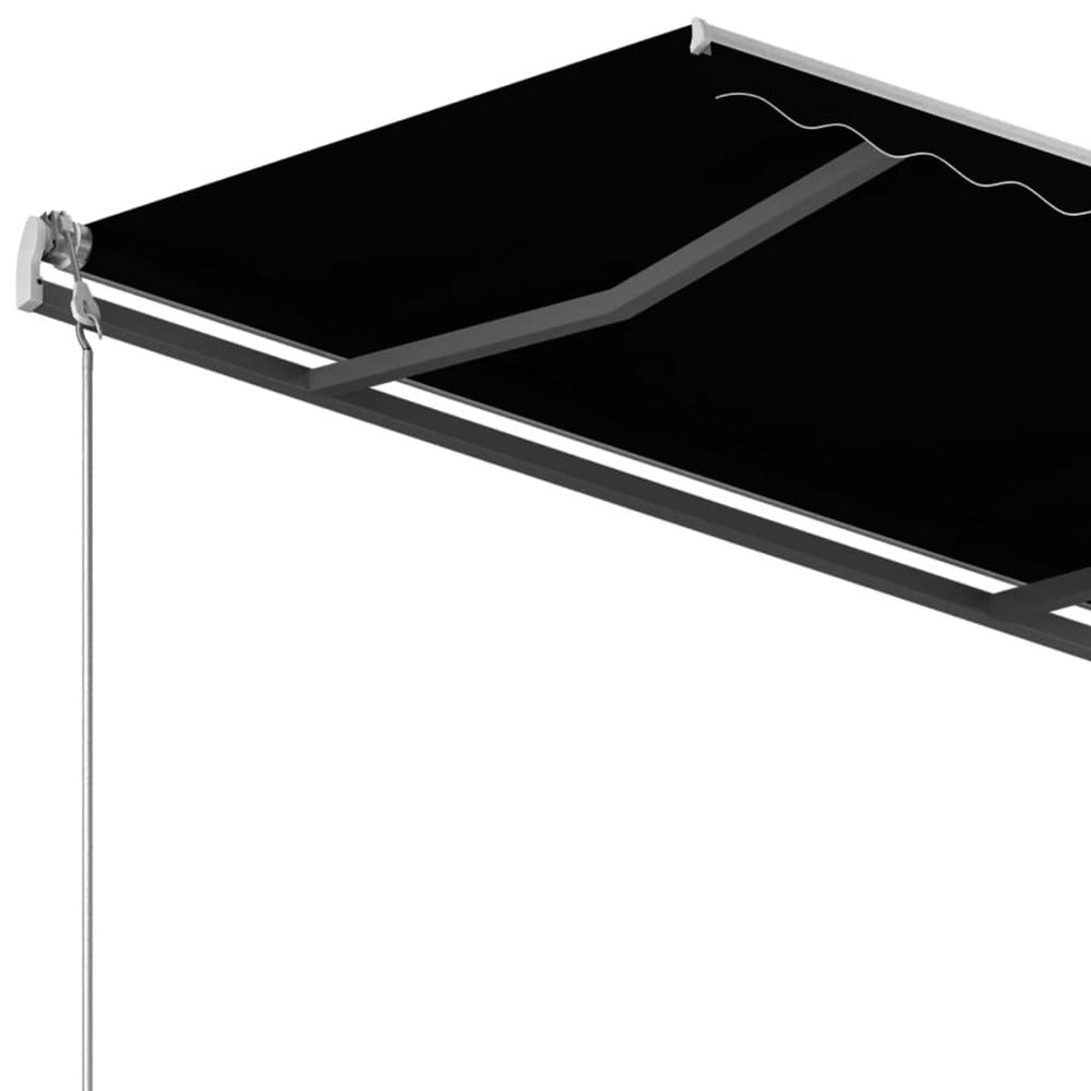 VIDAXL Auvent Rétractable Automatique Avec Poteaux 4x3 M Anthracite