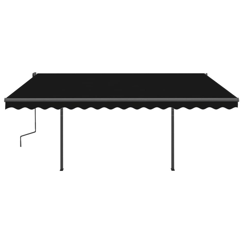 VIDAXL Auvent Rétractable Automatique Avec Poteaux 4x3 M Anthracite