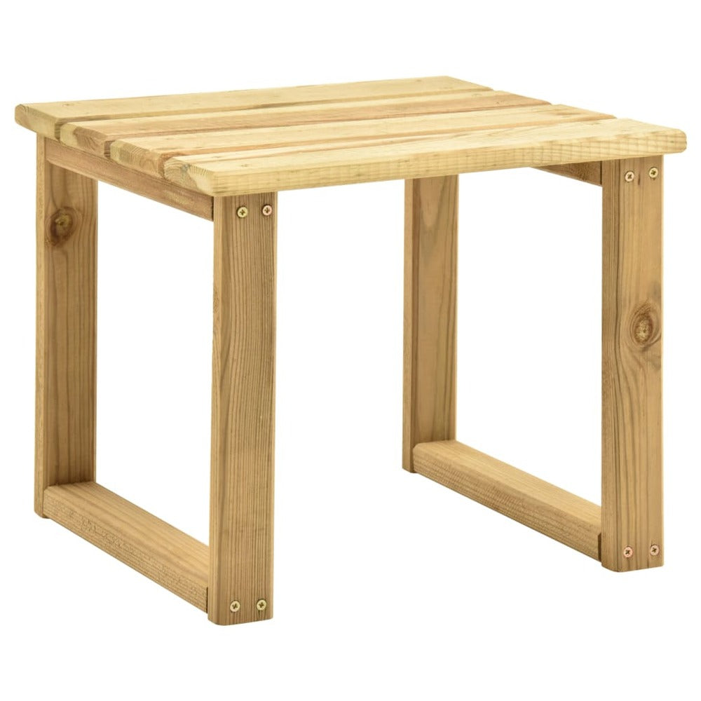 VIDAXL Chaise Longue De Jardin Avec Table Et Coussin Pin Imprégné