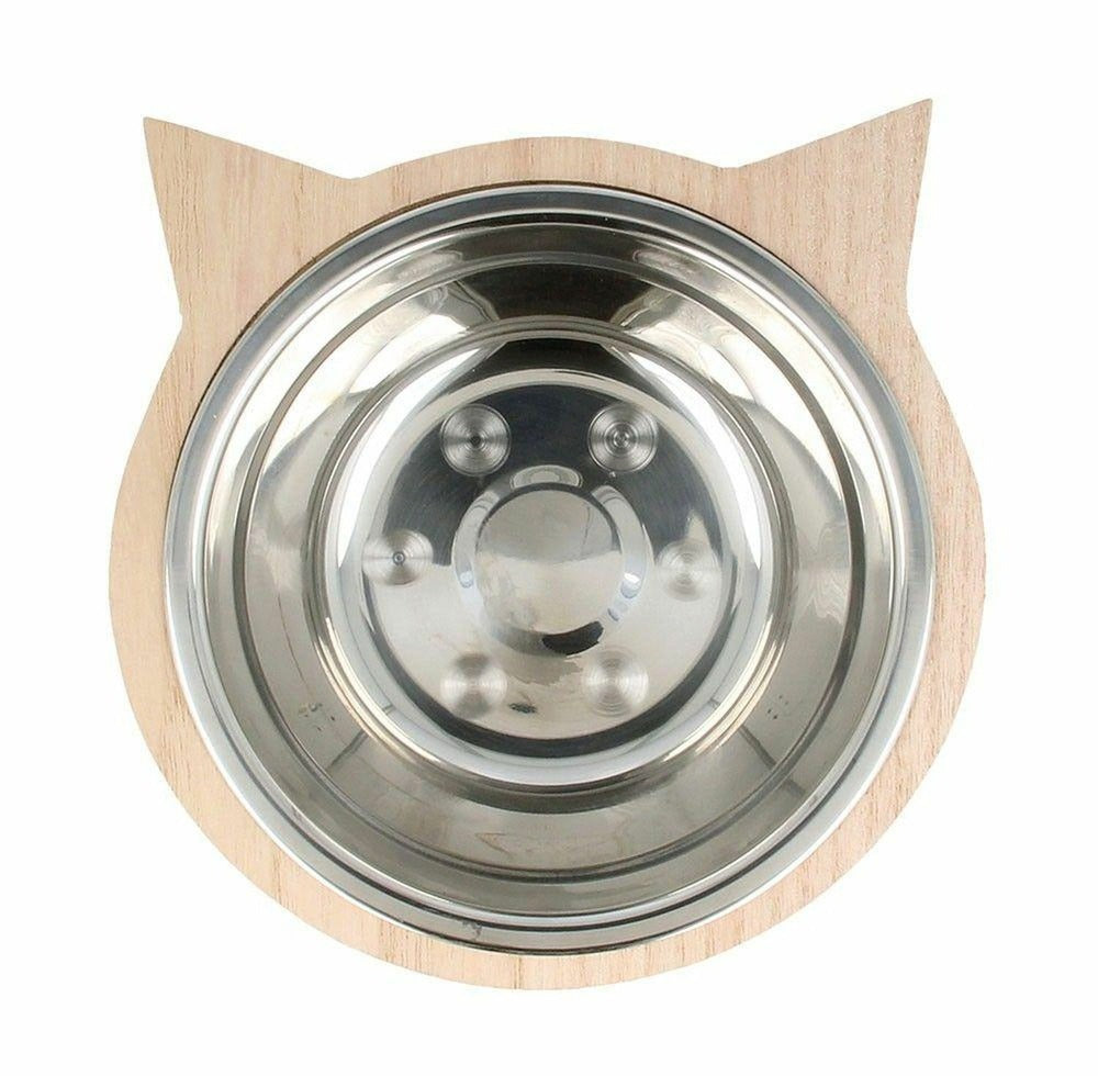  2 Gamelles Inox Tête De Chat à Décorer