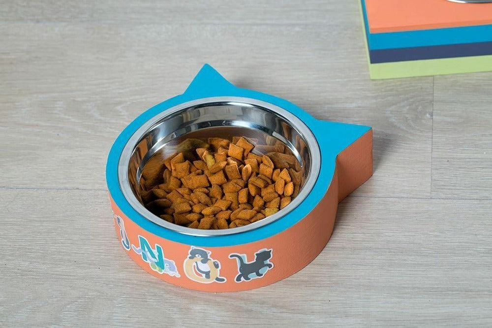  2 Gamelles Inox Tête De Chat à Décorer