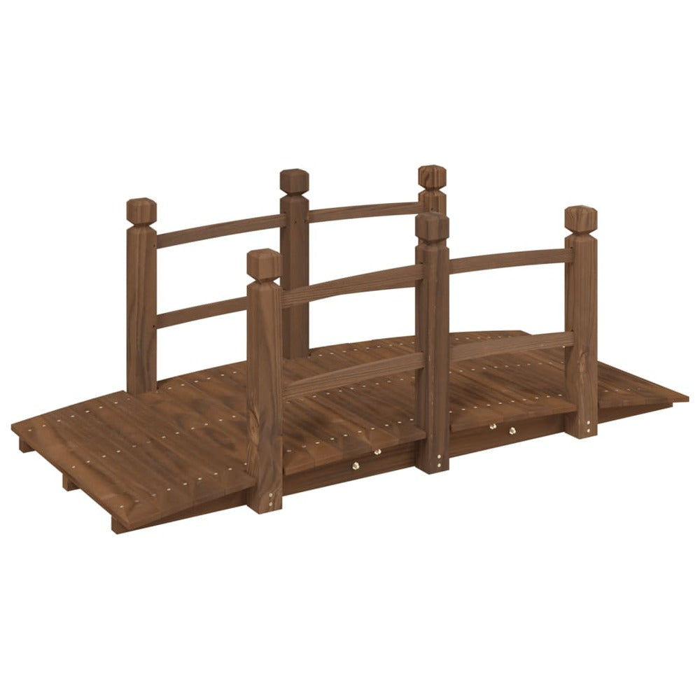 VIDAXL Pont De Jardin Avec Garde-corps 150x67x56cm Bois Massif épicéa