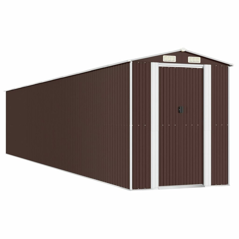 VIDAXL Abri De Jardin Marron Foncé 192x1021x223 Cm Acier Galvanisé