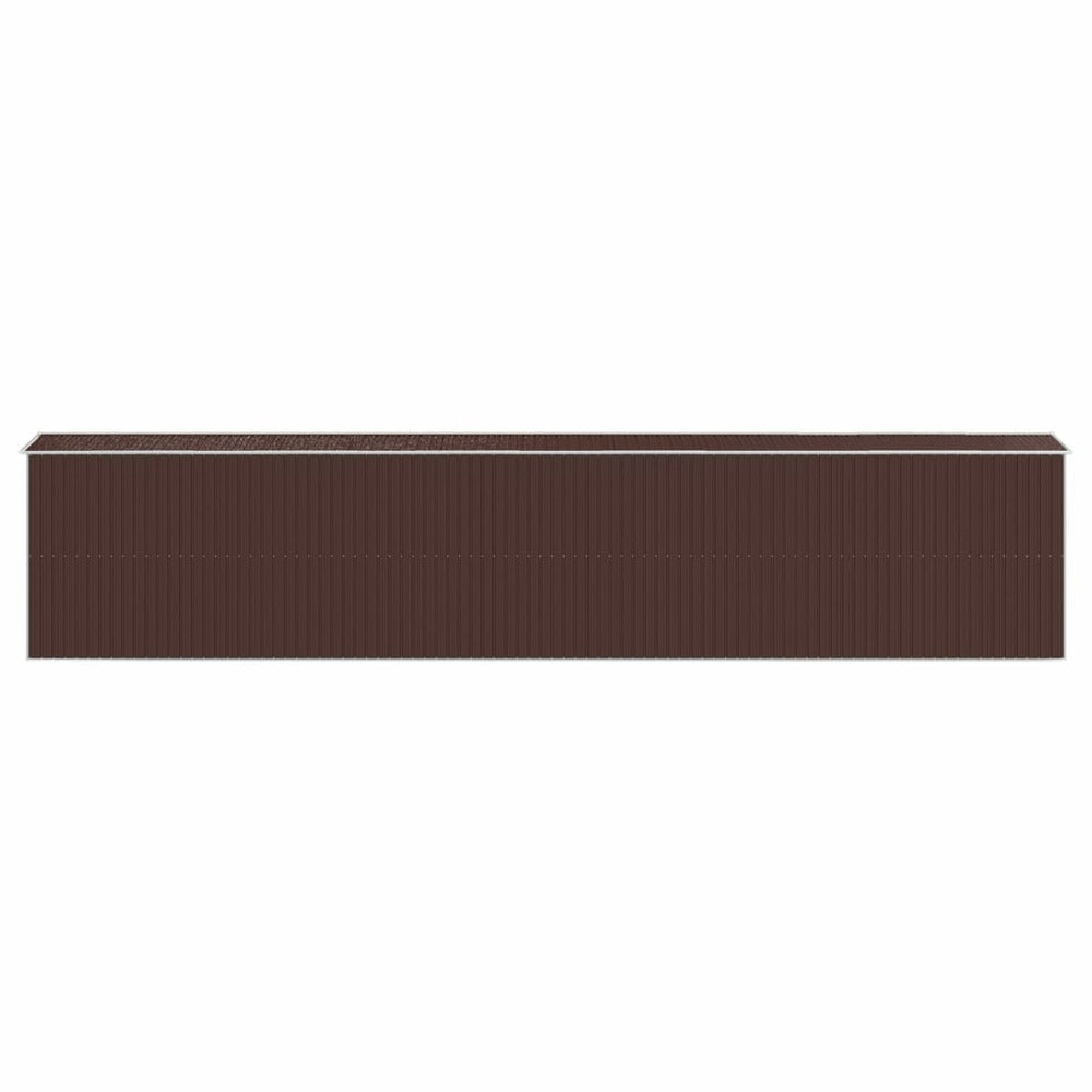 VIDAXL Abri De Jardin Marron Foncé 192x1021x223 Cm Acier Galvanisé