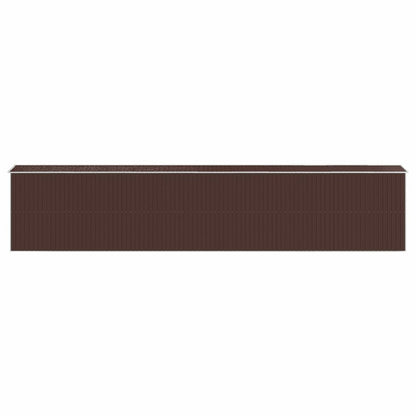 VIDAXL Abri De Jardin Marron Foncé 192x1021x223 Cm Acier Galvanisé