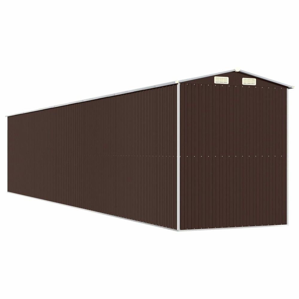 VIDAXL Abri De Jardin Marron Foncé 192x1021x223 Cm Acier Galvanisé