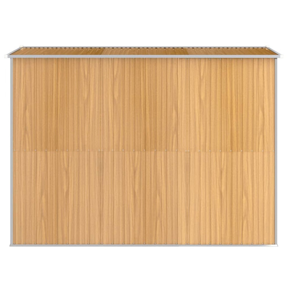 VIDAXL Abri De Jardin Marron Clair 192x274x223 Cm Acier Galvanisé
