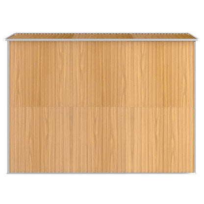 VIDAXL Abri De Jardin Marron Clair 192x274x223 Cm Acier Galvanisé