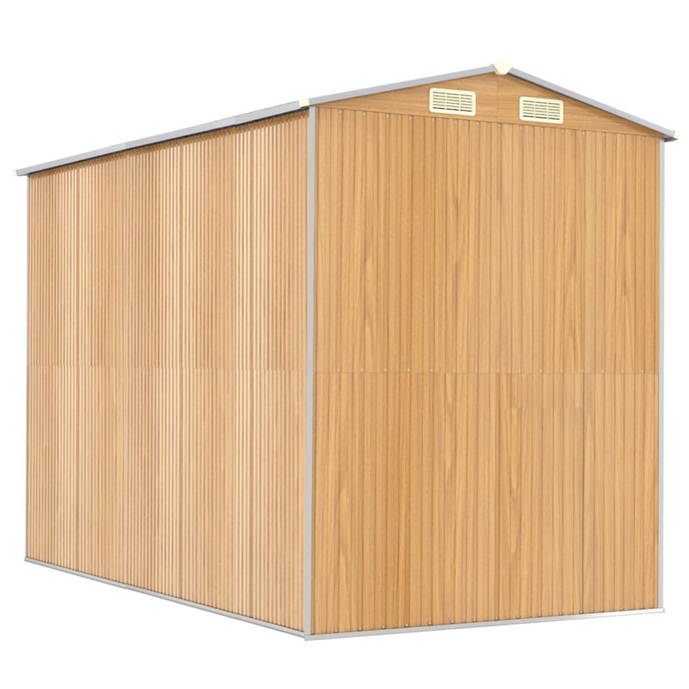 VIDAXL Abri De Jardin Marron Clair 192x274x223 Cm Acier Galvanisé