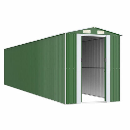 VIDAXL Abri De Jardin Vert 192x938x223 Cm Acier Galvanisé