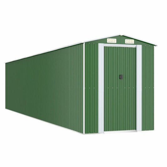 VIDAXL Abri De Jardin Vert 192x938x223 Cm Acier Galvanisé