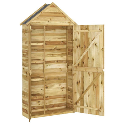 VIDAXL Abri à Outils De Jardin 107x37x220 Cm Bois De Pin Imprégné