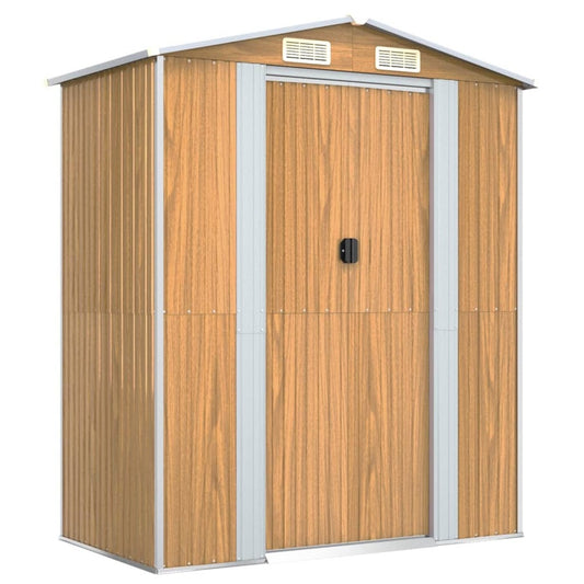 VIDAXL Abri De Jardin Marron Clair 192x108x223 Cm Acier Galvanisé