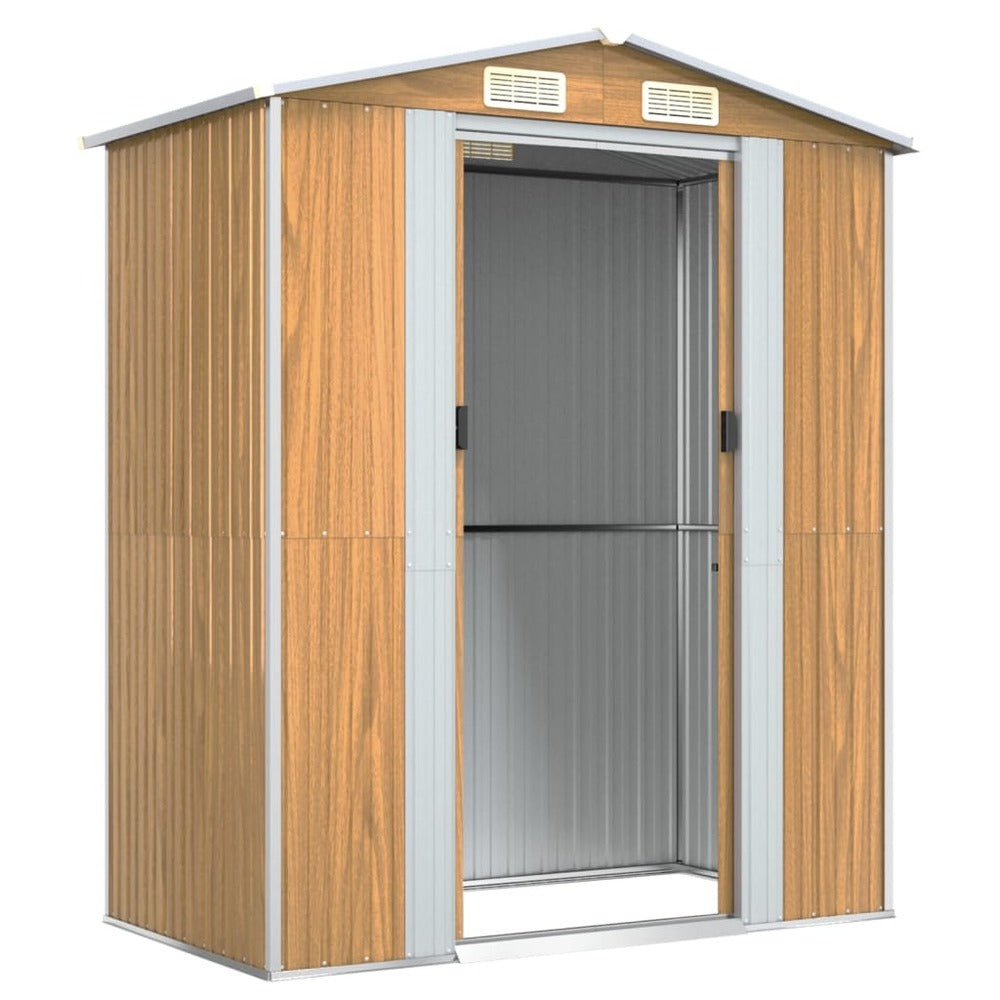 VIDAXL Abri De Jardin Marron Clair 192x108x223 Cm Acier Galvanisé