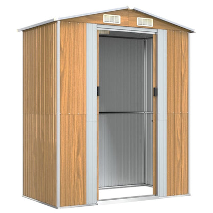 VIDAXL Abri De Jardin Marron Clair 192x108x223 Cm Acier Galvanisé