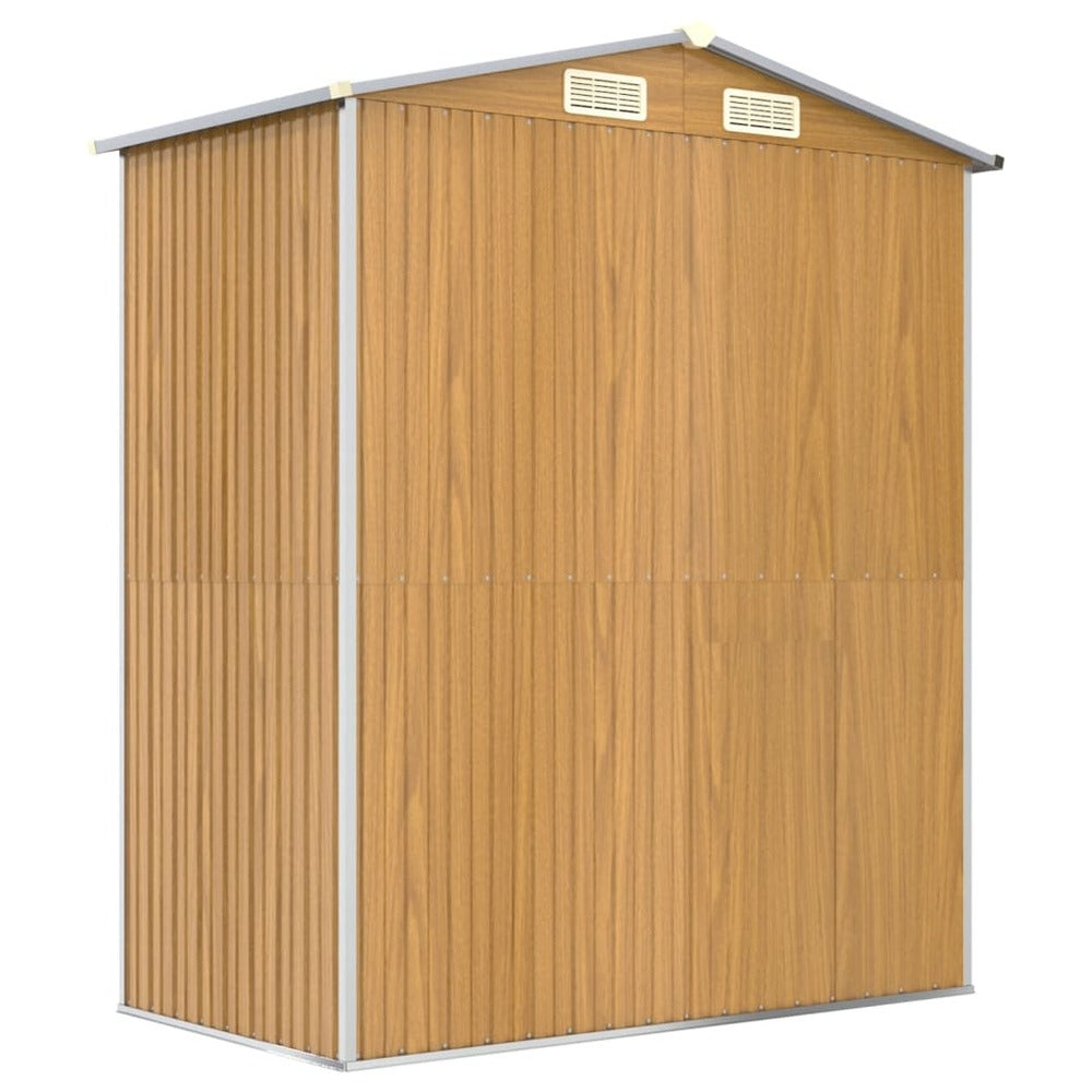 VIDAXL Abri De Jardin Marron Clair 192x108x223 Cm Acier Galvanisé