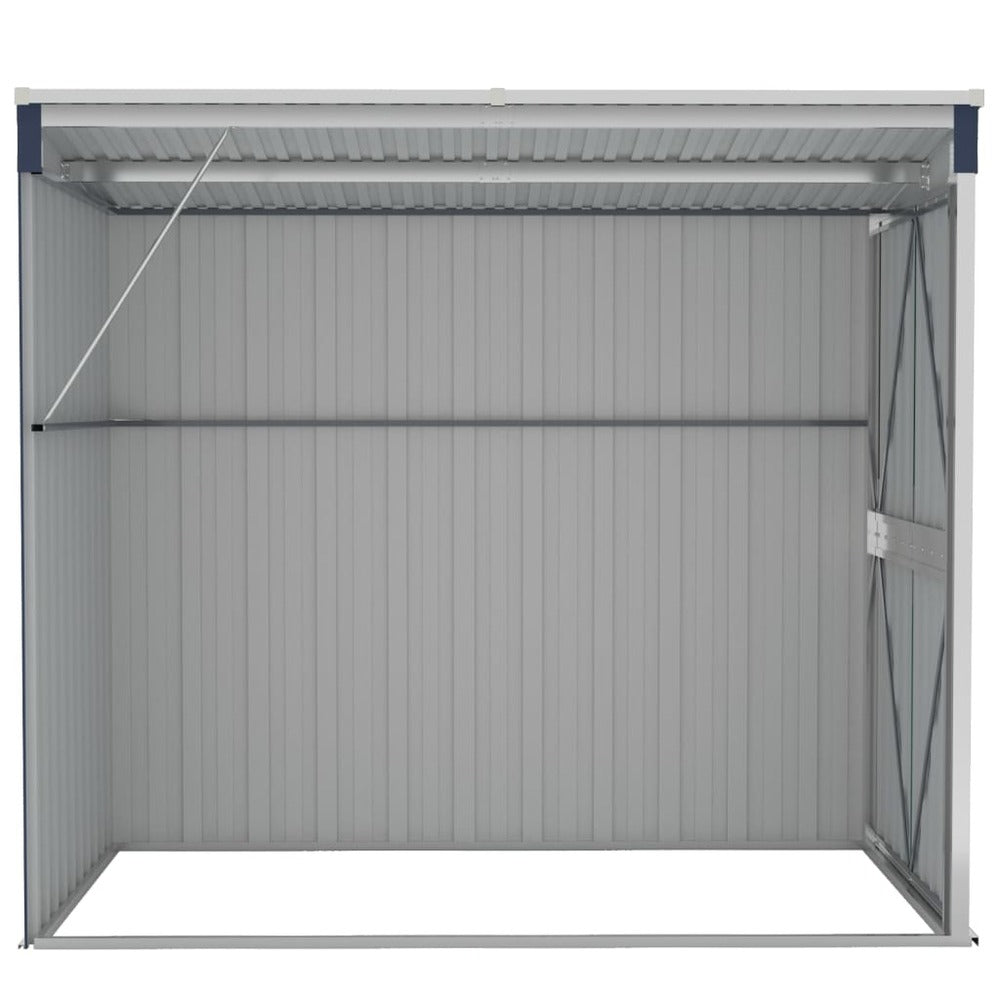 VIDAXL Abri De Jardin Mural Anthracite 118x194x178 Cm Acier