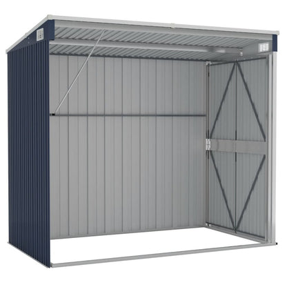 VIDAXL Abri De Jardin Mural Anthracite 118x194x178 Cm Acier