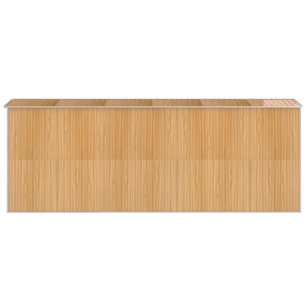 VIDAXL Abri De Jardin Marron Clair 192x523x223 Cm Acier Galvanisé