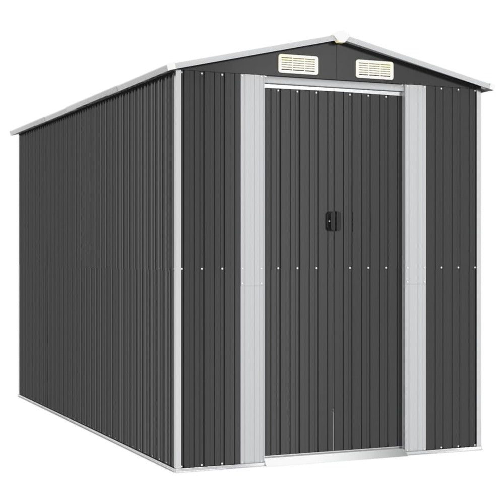 VIDAXL Abri De Jardin Anthracite 192x357x223 Cm Acier Galvanisé
